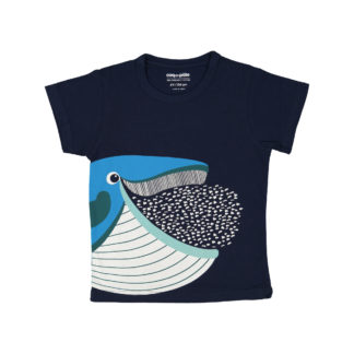 T-shirt enfant baleinr en coton biologique.