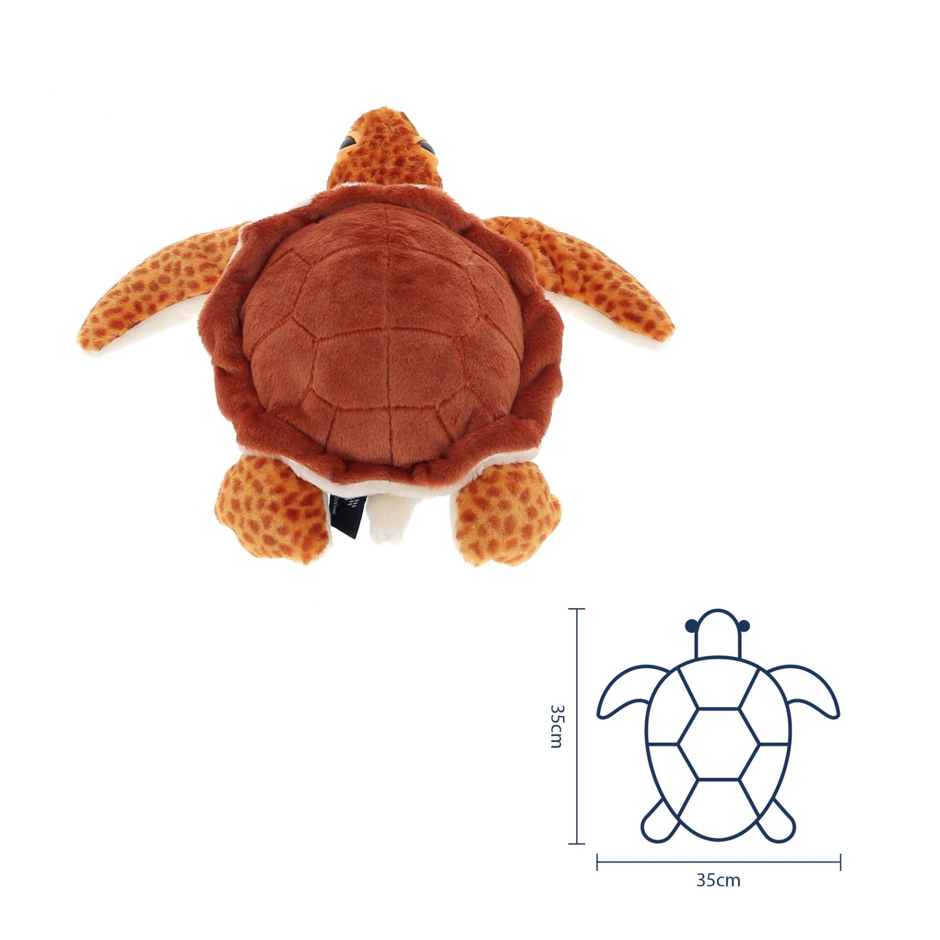Peluche tortue orange