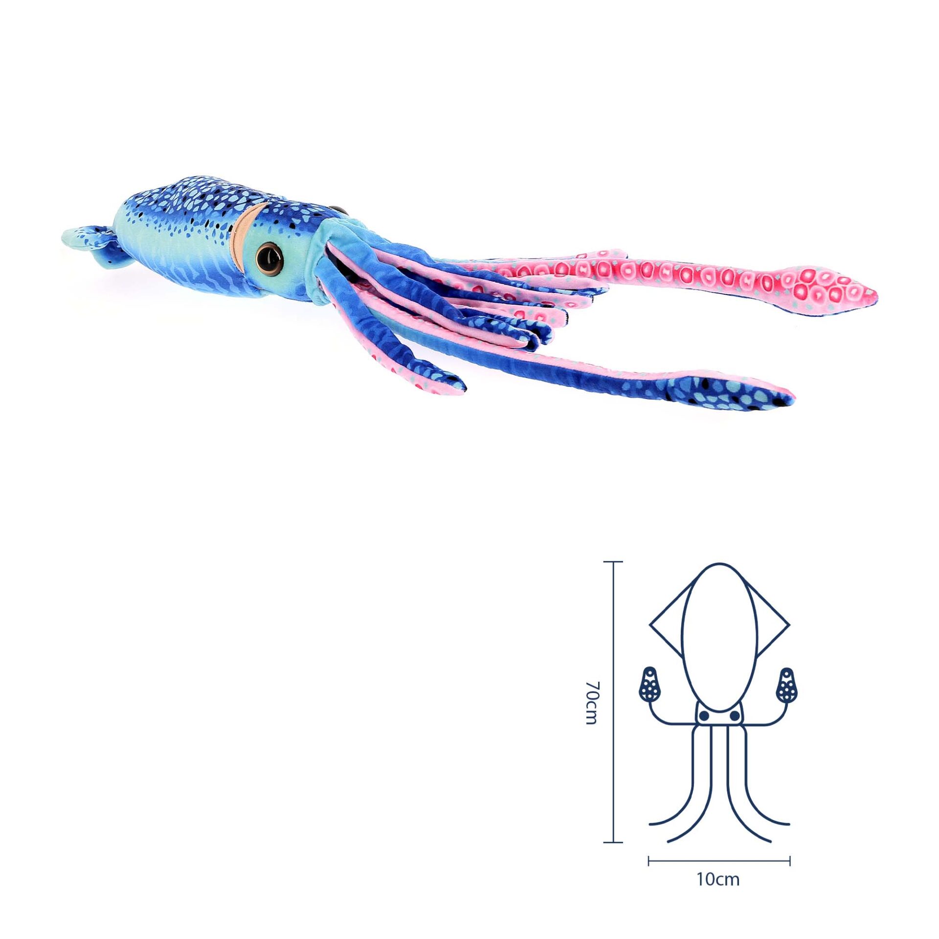 Peluche calamar bleu