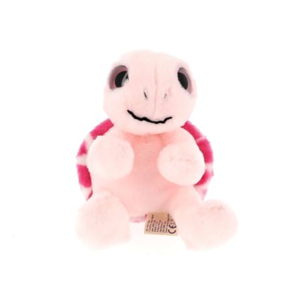 Peluche tortue rose assise Colour zoo