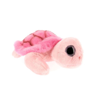 Peluche tortue rose yeux paillettes