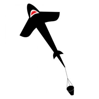 Cerf-volant silhouette requin