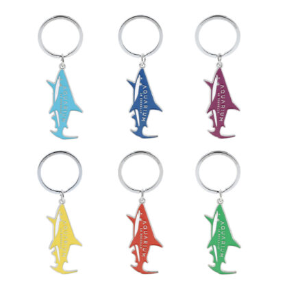 Porte-clés métal requin aquarium ciel