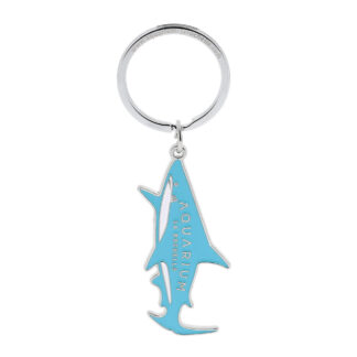 Porte-clés métal requin aquarium ciel