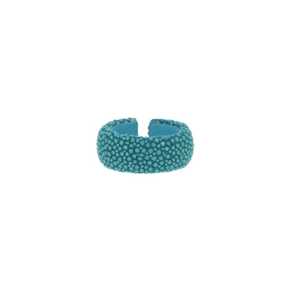 Bague galuchat turquoise