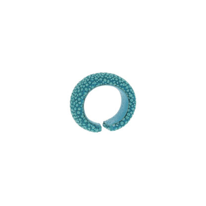 Bague galuchat turquoise