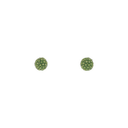 Boucles d'oreilles galuchat vert