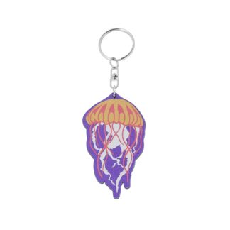 Porte-clés bois méduse