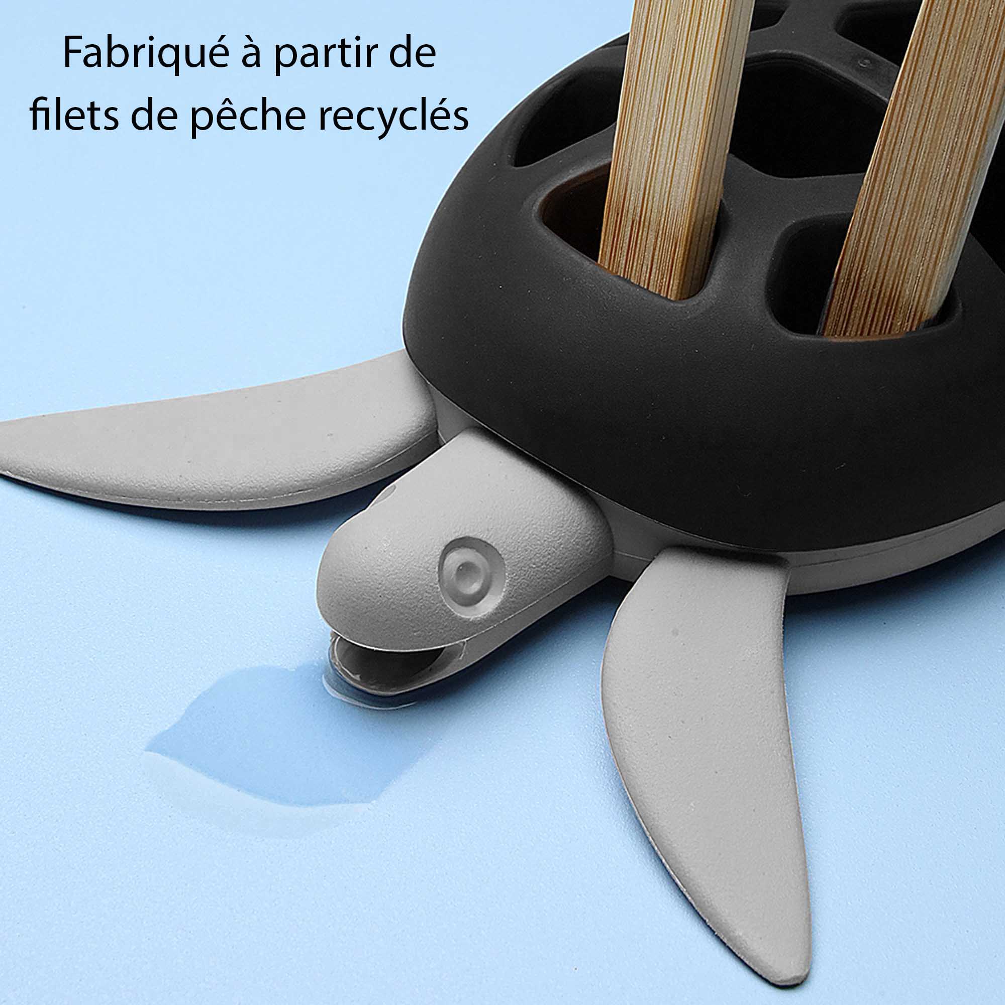 Porte brosse à dents tortue recyclé