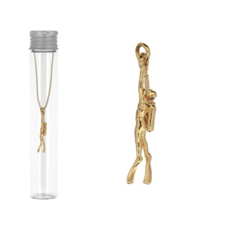 Pendentif plongeur plaqué or 24 carats