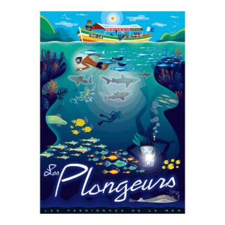 Carte A5 Les plongeurs Vullo