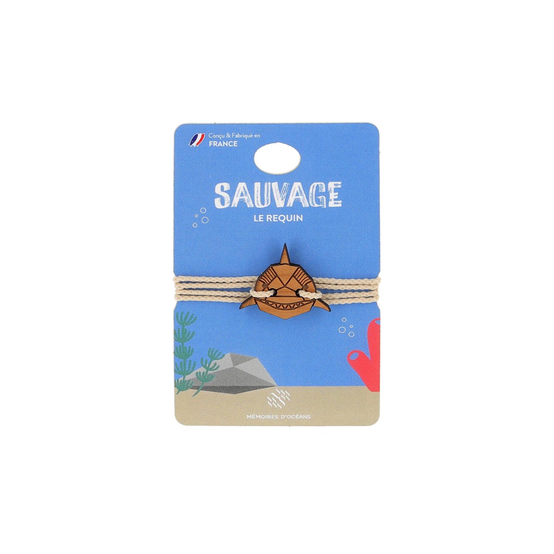 Bracelet bois requin collection Sauvage