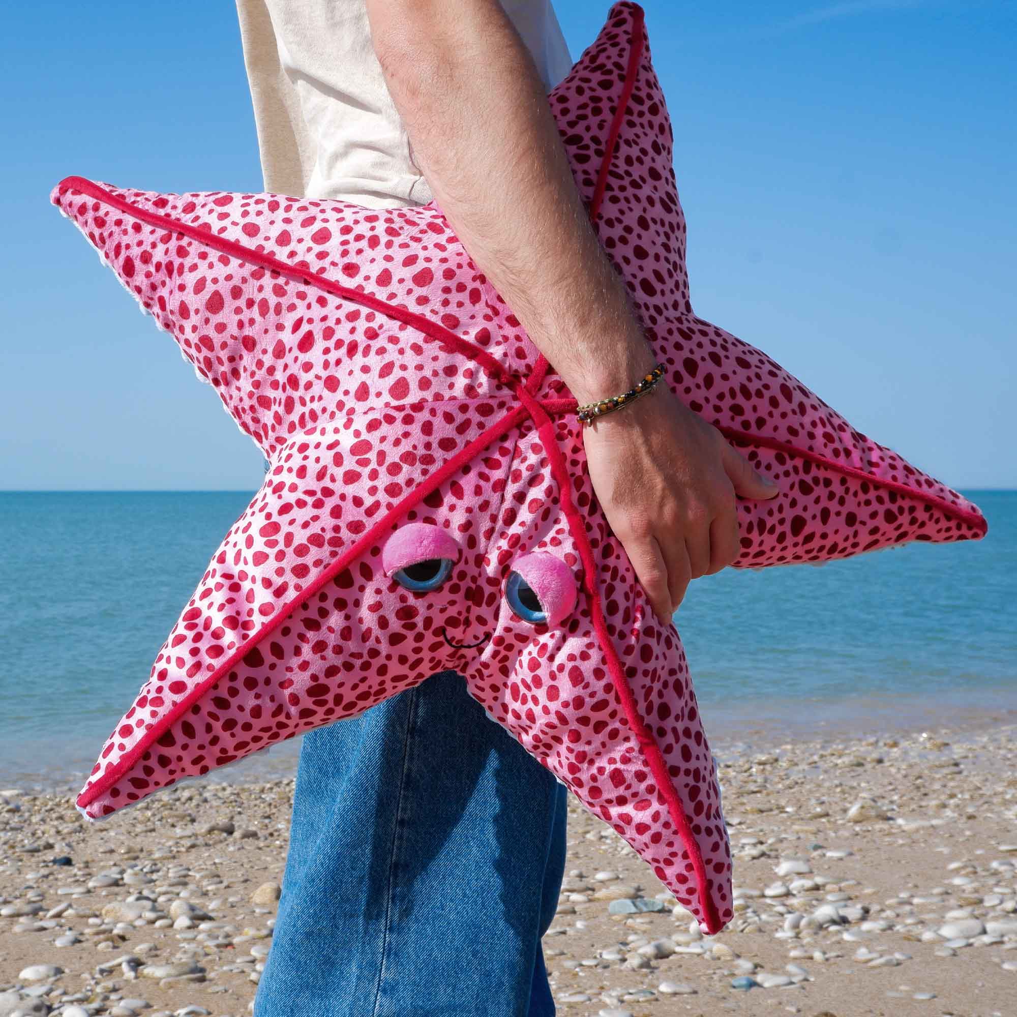 Peluche étoile de mer rose 70cm