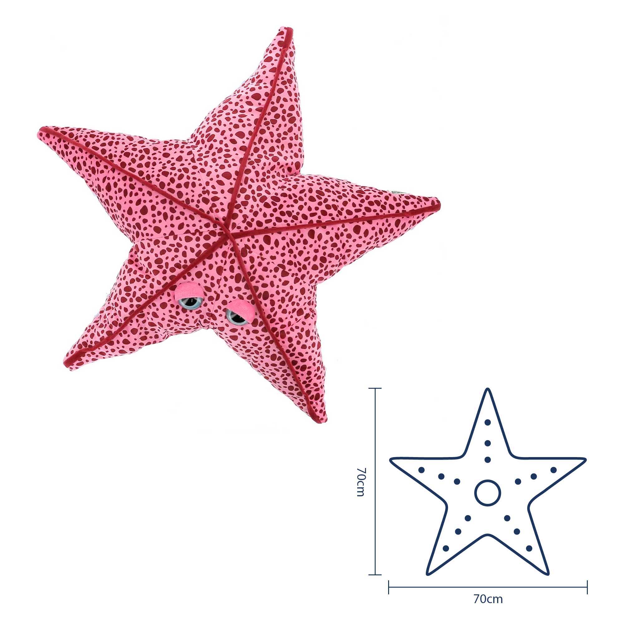 Peluche étoile de mer rose 70cm