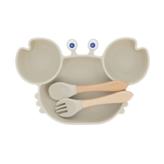 Ensemble repas 1er âge silicone crabe