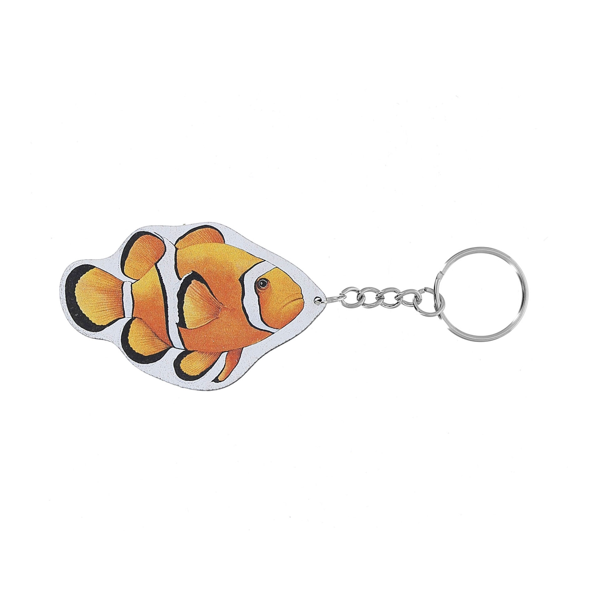 Porte-clés bois poisson clown Aquarium La Rochelle