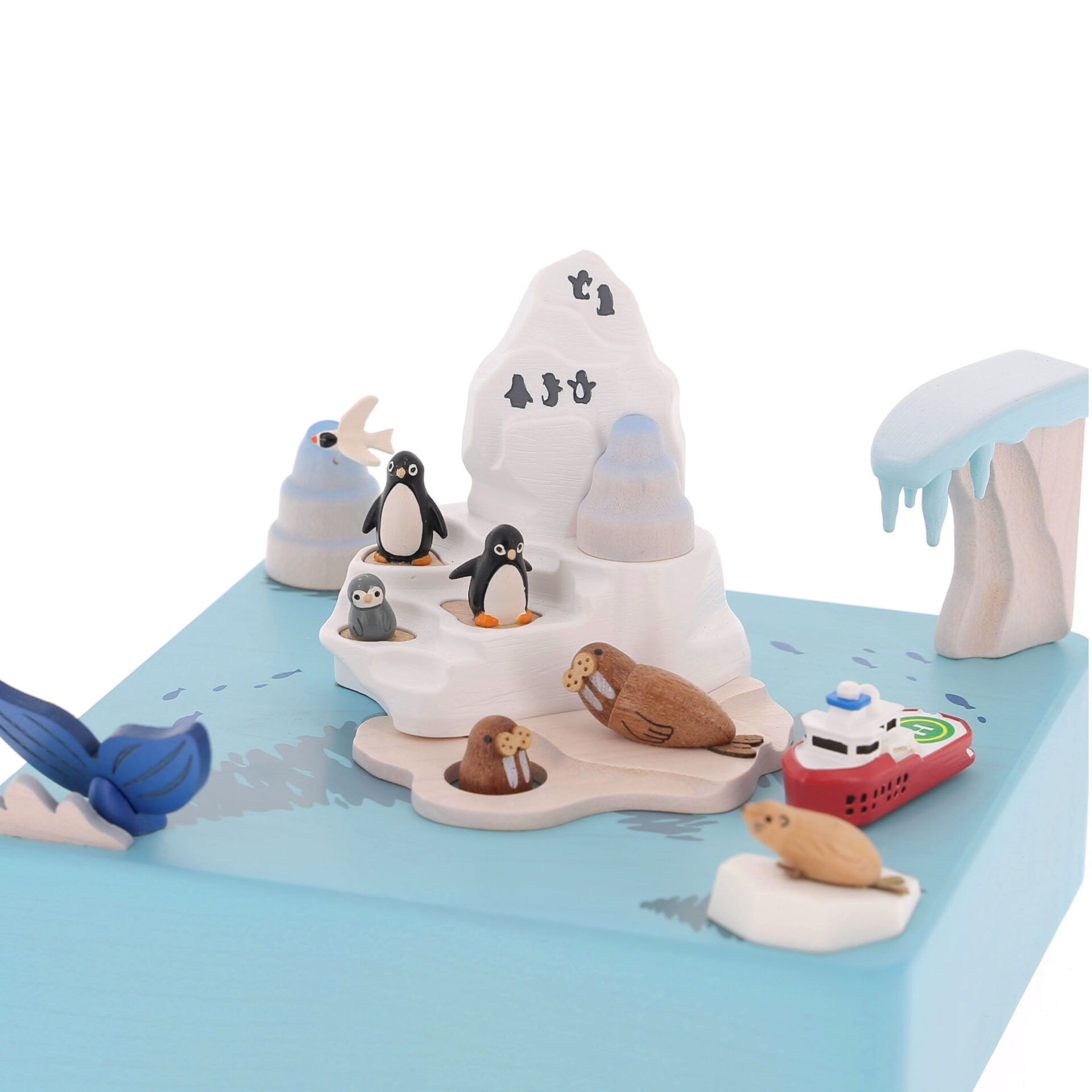 Boite à musique en bois Antarctique