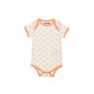body naissance motif crevettes oranges