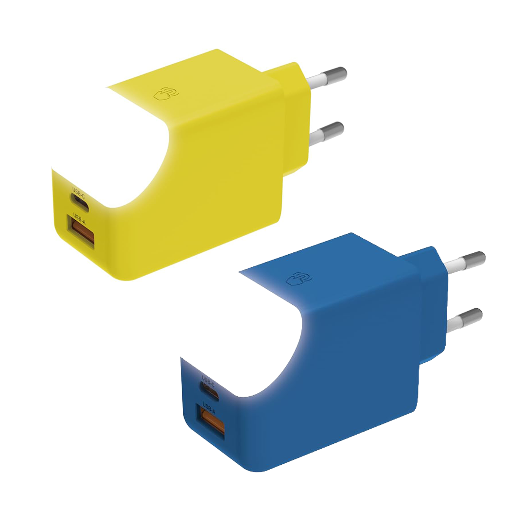 Veilleuse adaptateur secteur lumière deux coloris