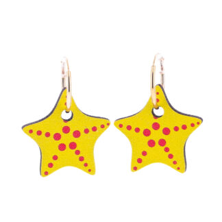 Boucles d'oreilles pampille étoile jaune