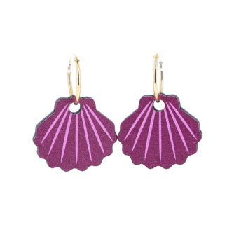 Boucles d'oreilles pampille coquille rose